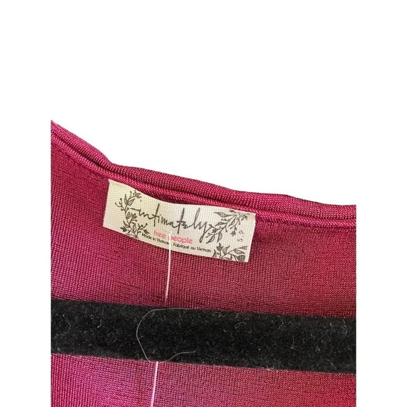 Intimately By Free People Womens Pink Rose Kaya Long Sleeve Bodysuit Size Small - Picture 2 of 4